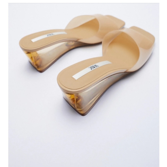 zara mini vinyl wedge sandals